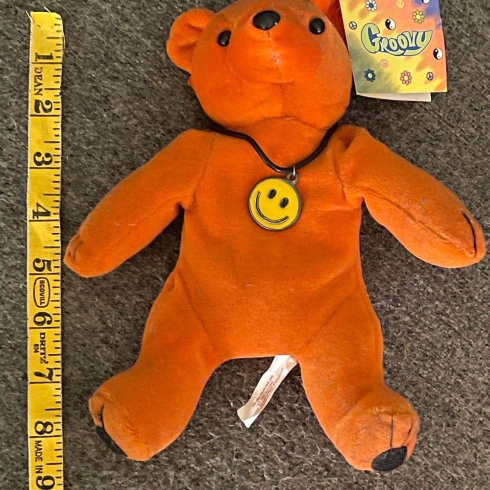 PAPEL GIFTWARES & COLLECTABLES GROOVY BEANBAG Orange Bear VINTAGE - Picture 5 of 13